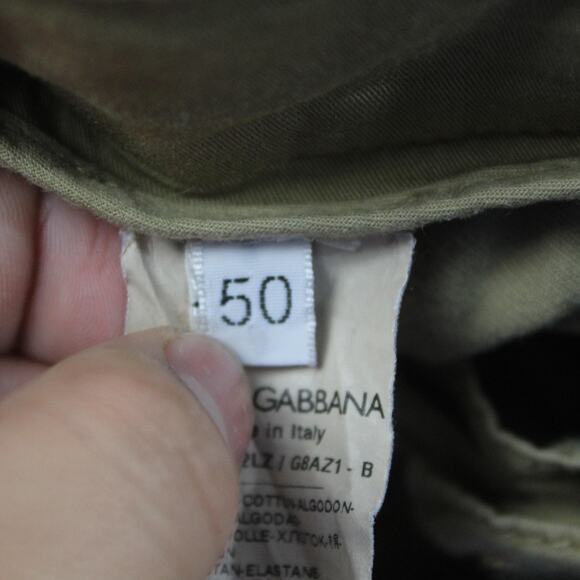 Dolce & Gabbana Jeans Mens 34x28 Khaki Skinny Stretch Made in Italy DG Logo - Picture 7 of 15